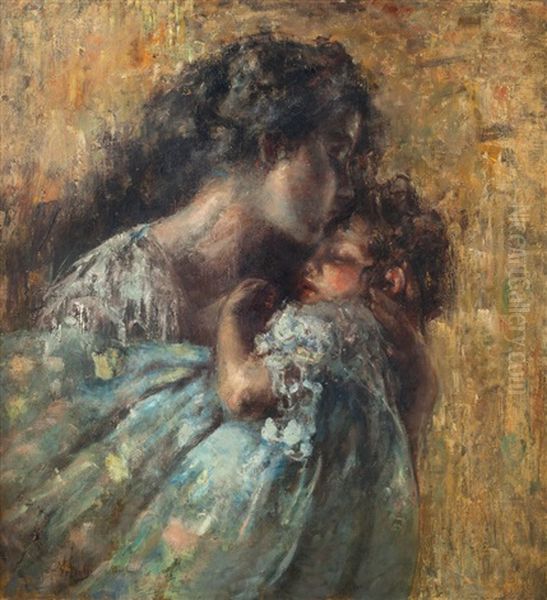 Maternita Oil Painting by Irolli Vincenzo