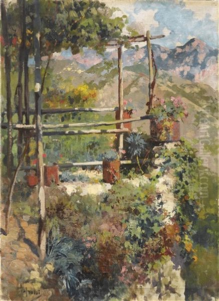 Ein Sonniger Nachmittag Oil Painting by Irolli Vincenzo