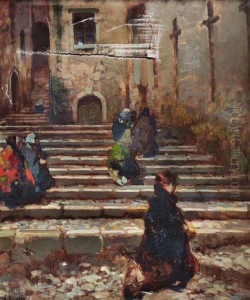 Procesion Oil Painting by Irolli Vincenzo