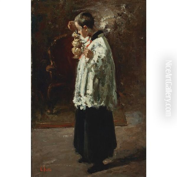 Altar Boy Oil Painting by Irolli Vincenzo
