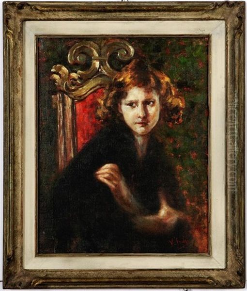 Fanciulla Seduta Oil Painting by Irolli Vincenzo