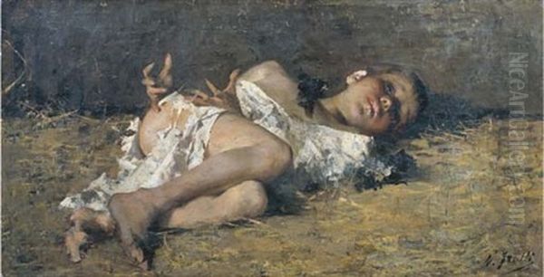 Fanciullo Disteso Oil Painting by Irolli Vincenzo