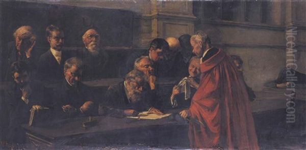 La Giuria Oil Painting by Irolli Vincenzo