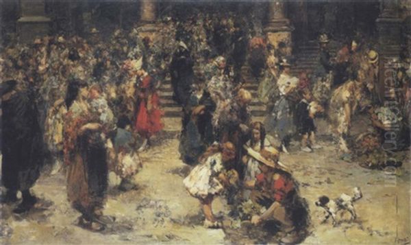 La Domenica Mattina Oil Painting by Irolli Vincenzo