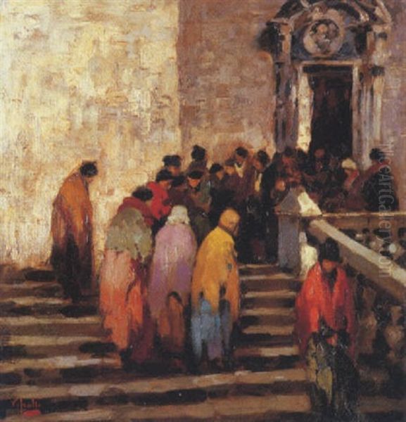 Venezia, Alla Messa Oil Painting by Irolli Vincenzo