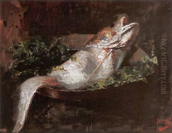 L'orata Oil Painting by Irolli Vincenzo