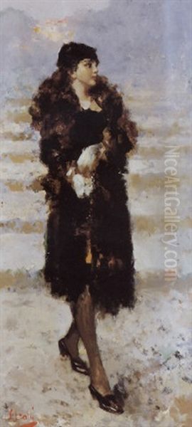 Ritratto Di Donna Oil Painting by Irolli Vincenzo