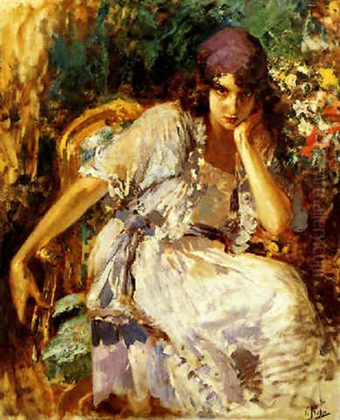 Pensosa Oil Painting by Irolli Vincenzo