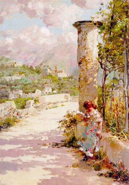 A Quiet Read Oil Painting by Irolli Vincenzo