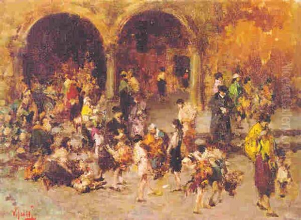 Mercato A Venezia Oil Painting by Irolli Vincenzo