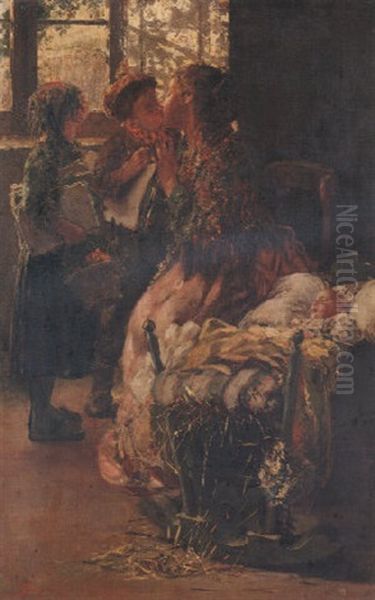 Off To School Oil Painting by Irolli Vincenzo