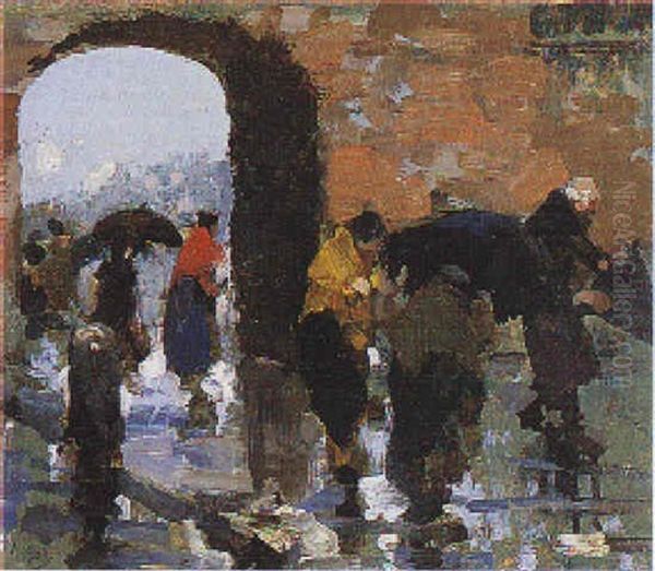 Giornata Piovosa Oil Painting by Irolli Vincenzo