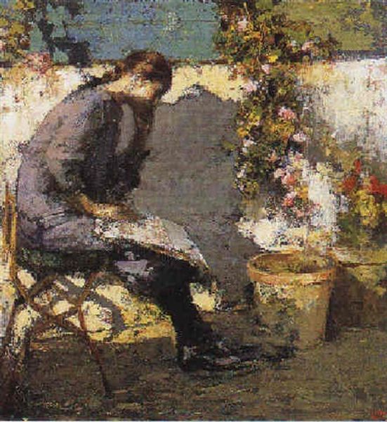 L'adolescente Oil Painting by Irolli Vincenzo