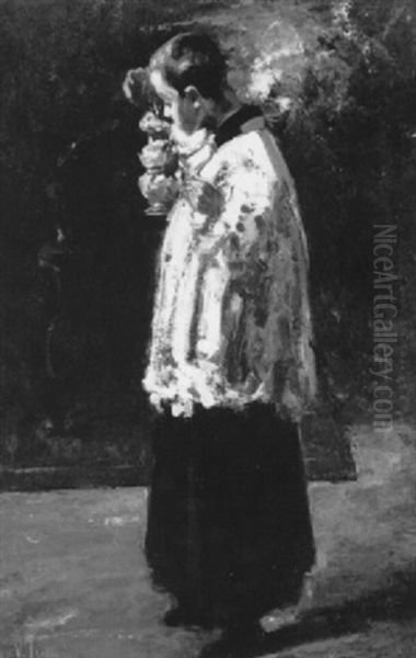 Altar Boy Oil Painting by Irolli Vincenzo