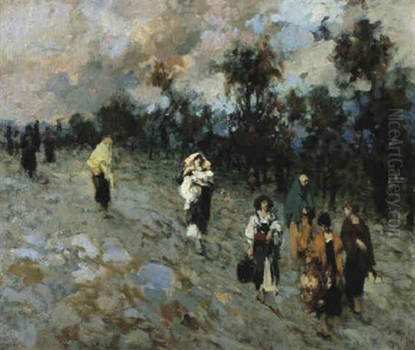 Ritorno Da Montevergine Oil Painting by Irolli Vincenzo