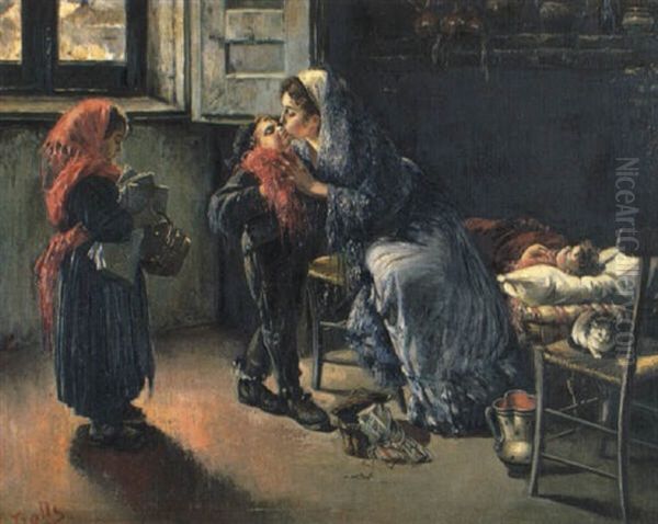 Saying Goodbye Oil Painting by Irolli Vincenzo