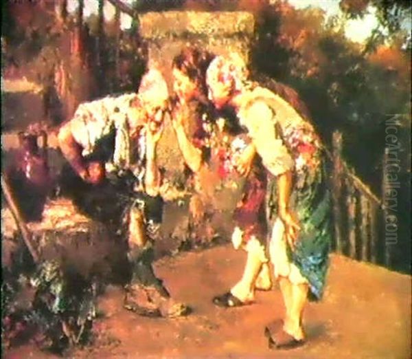 Whispering A Secret Oil Painting by Irolli Vincenzo