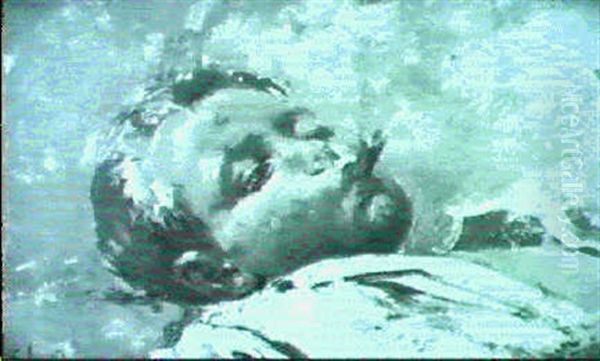 A Good Smoke Oil Painting by Irolli Vincenzo