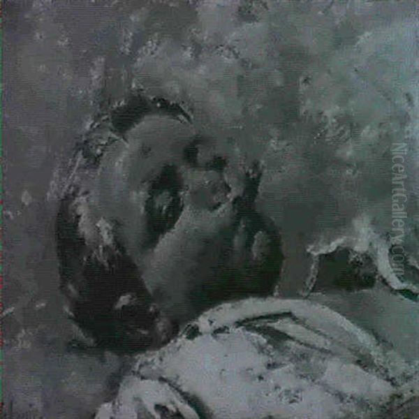 A Young Boy Smoking Oil Painting by Irolli Vincenzo