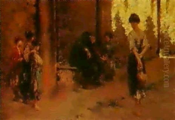 The Violin Player Oil Painting by Irolli Vincenzo