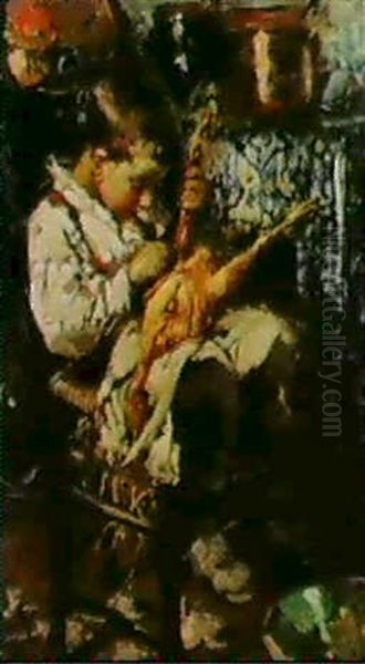 Fanciullo In Cucina Oil Painting by Irolli Vincenzo