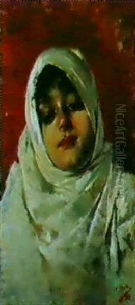 Lo Scialle Bianco Oil Painting by Irolli Vincenzo