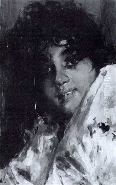 Portrait Of A Peasant Girl Oil Painting by Irolli Vincenzo