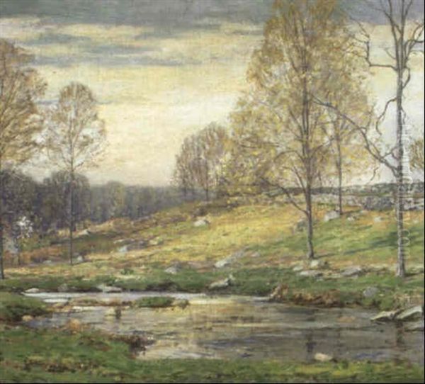 Landscape With Pond Oil Painting by Wilson Henry Irvine
