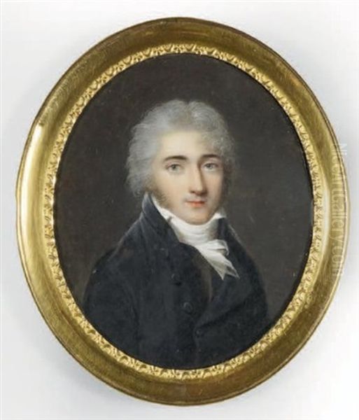 Portrait D'un Jeune Homme Oil Painting by Jean-Baptiste Isabey
