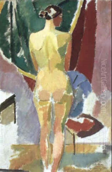 St+ende Model Oil Painting by Karl Isakson