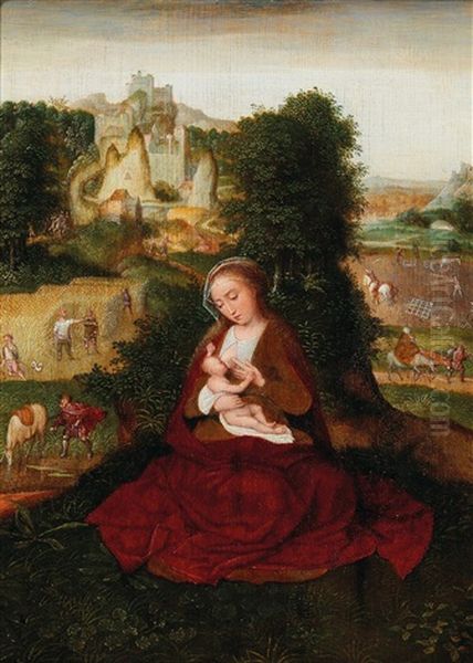 The Rest On The Flight Into Egypt Oil Painting by Adriaen Isenbrant
