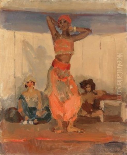 A Dancer Oil Painting by Isaac Lazarus Israels