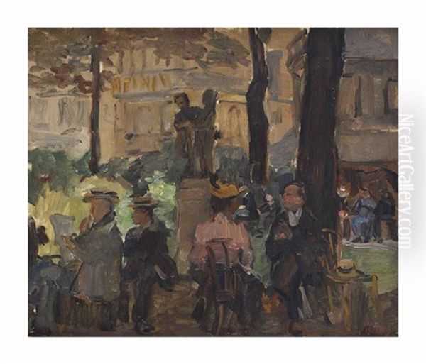 Jardin Du Luxembourg: Jour D'ete A Paris Oil Painting by Isaac Lazarus Israels