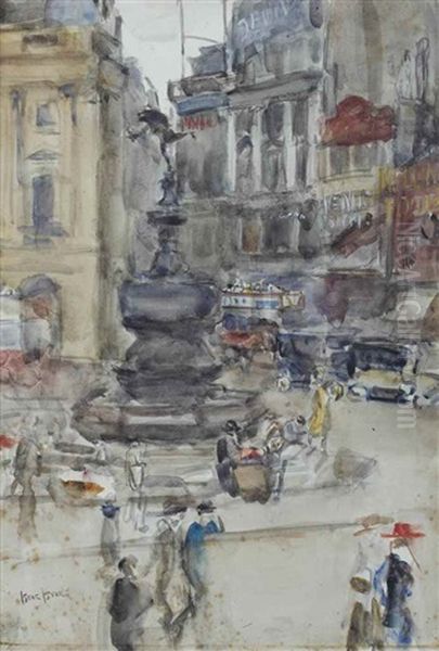 Picadilly Circus, London Oil Painting by Isaac Lazarus Israels