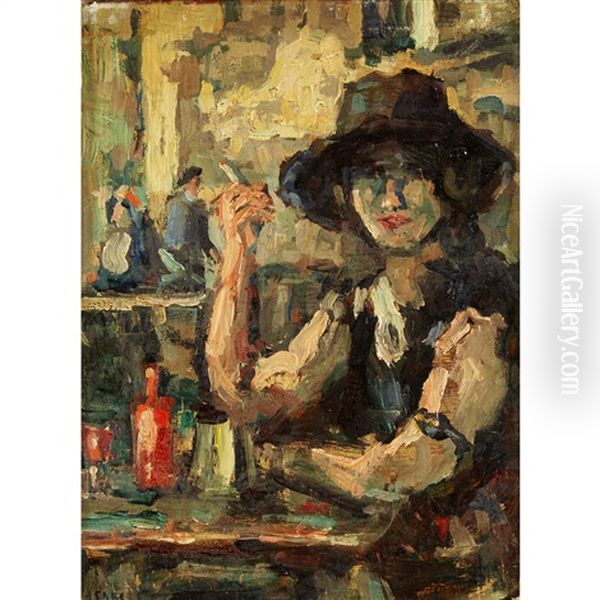 Seated Woman With Cigarette Oil Painting by Isaac Lazarus Israels