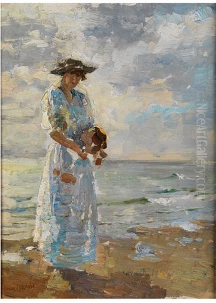 Junge Dame Am Strand Oil Painting by Isaac Lazarus Israels