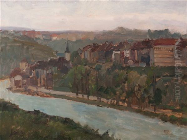 View Of Bern Situated On The River Aare Oil Painting by Isaac Lazarus Israels