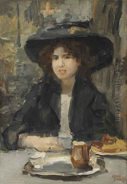 Le Petit Dejeuner, Bois De Boulogne Oil Painting by Isaac Lazarus Israels