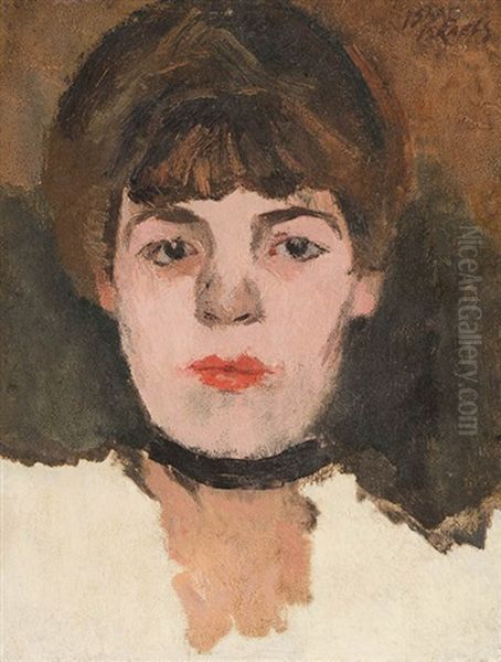 Damenportrait Oil Painting by Isaac Lazarus Israels