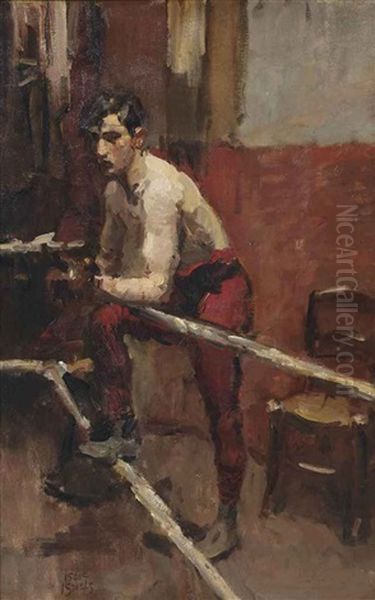 Boxer Theo Huizenaar Oil Painting by Isaac Lazarus Israels