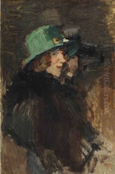 Cockney Girls Oil Painting by Isaac Lazarus Israels