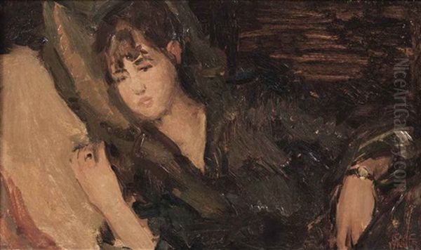 Resting Girl Oil Painting by Isaac Lazarus Israels