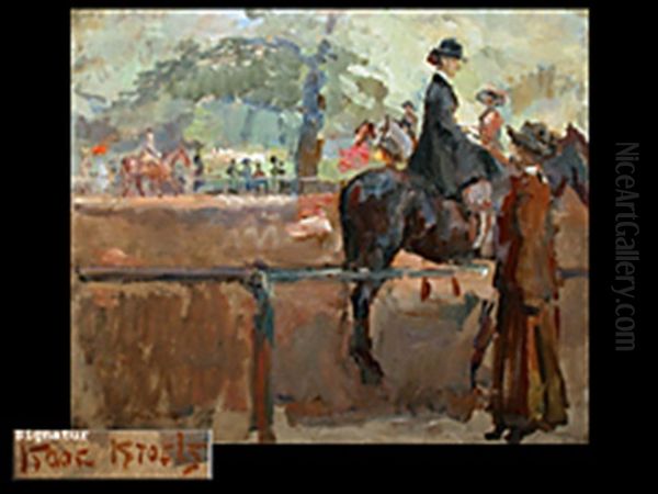 Amazone Im Hyde Park Oil Painting by Isaac Lazarus Israels