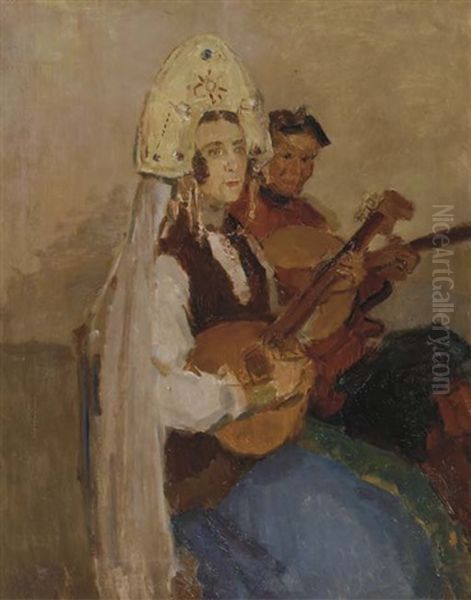 A Wonderful Tune Oil Painting by Isaac Lazarus Israels