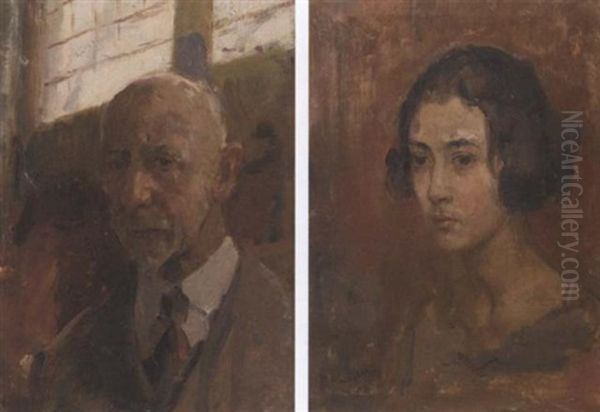 A Self-portrait In The Artist's Studio Oil Painting by Isaac Lazarus Israels