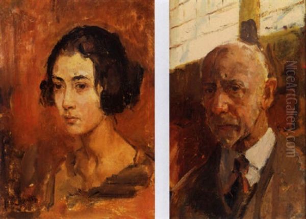 Portrait Of A Young Women Oil Painting by Isaac Lazarus Israels