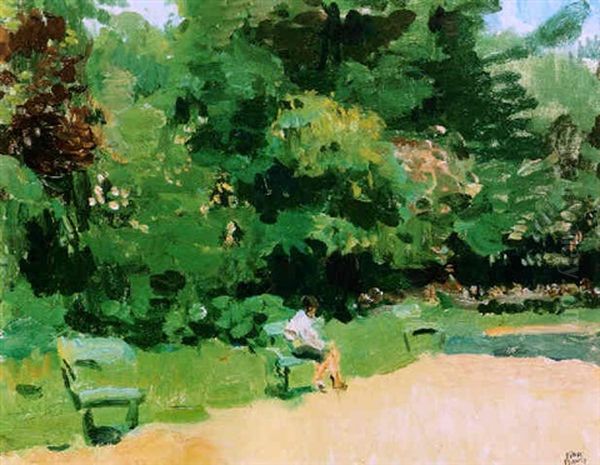 At The Zoo Oil Painting by Isaac Lazarus Israels