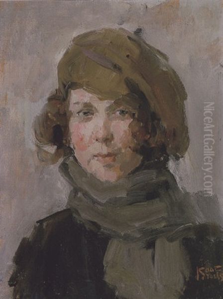 Meisje Met Alpinopet Oil Painting by Isaac Lazarus Israels