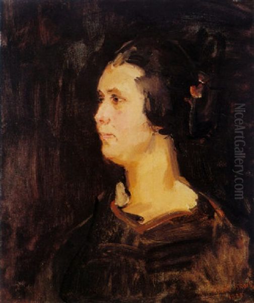 A Portrait Of Melie Pan-born Oil Painting by Isaac Lazarus Israels