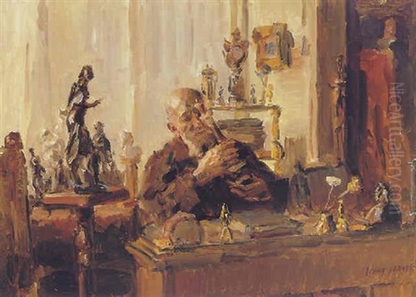 The Antiquair Oil Painting by Isaac Lazarus Israels